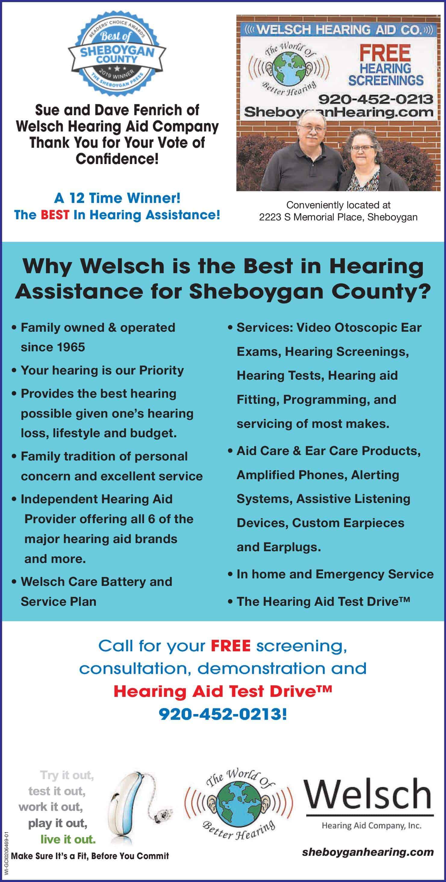 Sue and Dave Fenrich of Welsch Hearing Aid